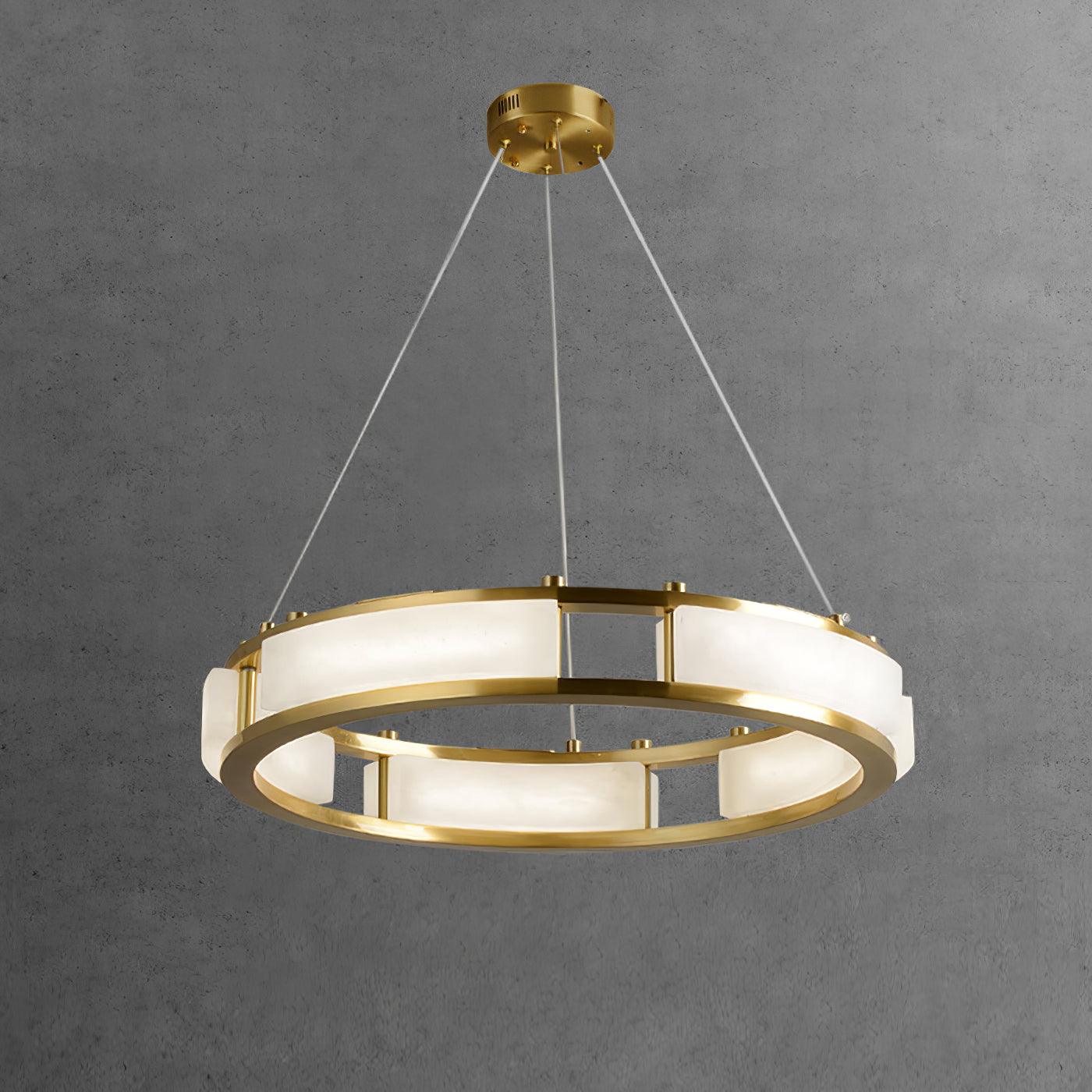 Qatar Alabaster Chandelier - Elegant Design with Dimmable Lighting