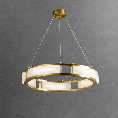 Qatar Alabaster Chandelier - Elegant Design with Dimmable Lighting