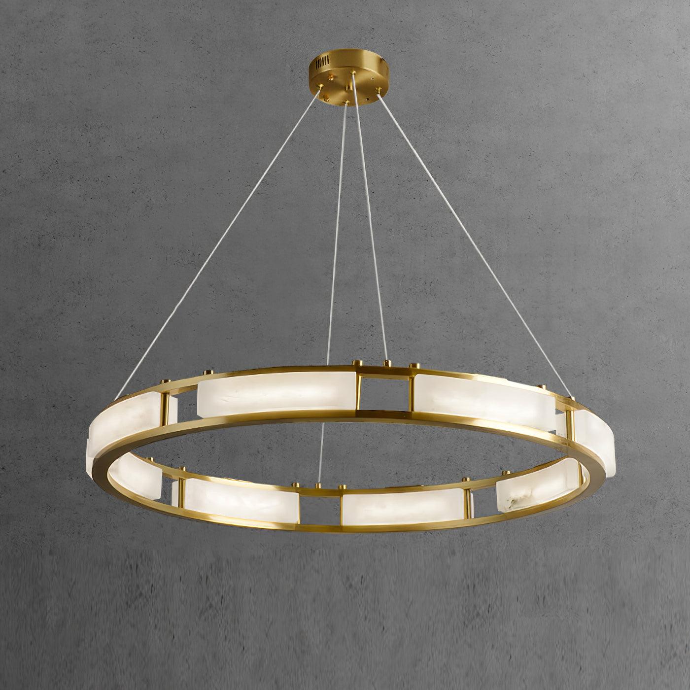 Qatar Alabaster Chandelier - Elegant Design with Dimmable Lighting