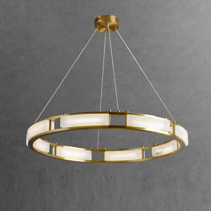 Qatar Alabaster Chandelier - Elegant Design with Dimmable Lighting
