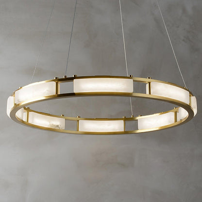 Qatar Alabaster Chandelier - Elegant Design with Dimmable Lighting