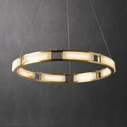 Qatar Alabaster Chandelier - Elegant Design with Dimmable Lighting
