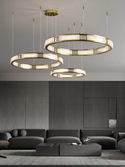 Qatar Alabaster Chandelier - Elegant Design with Dimmable Lighting
