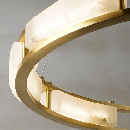Qatar Alabaster Chandelier - Elegant Design with Dimmable Lighting