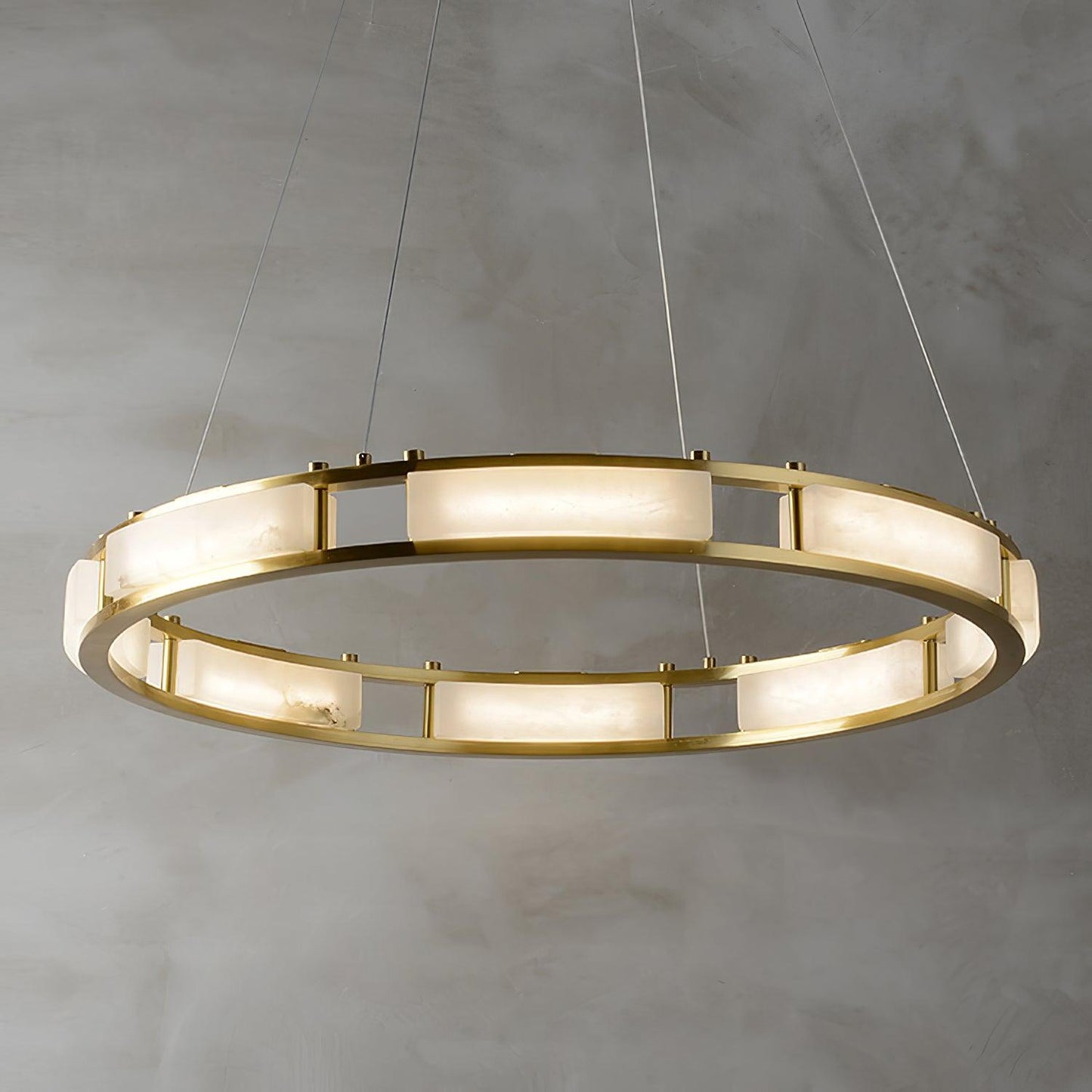 Qatar Alabaster Chandelier - Elegant Design with Dimmable Lighting