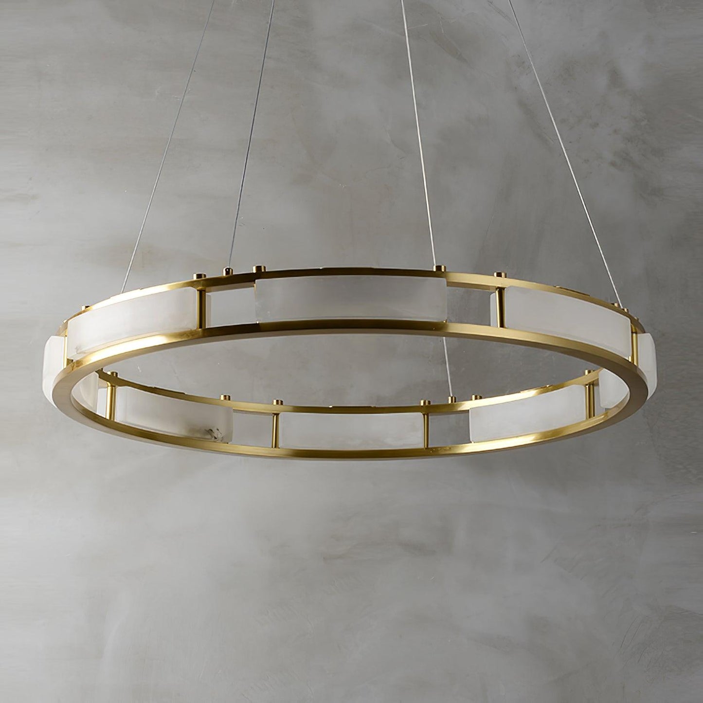 Qatar Alabaster Chandelier - Elegant Design with Dimmable Lighting