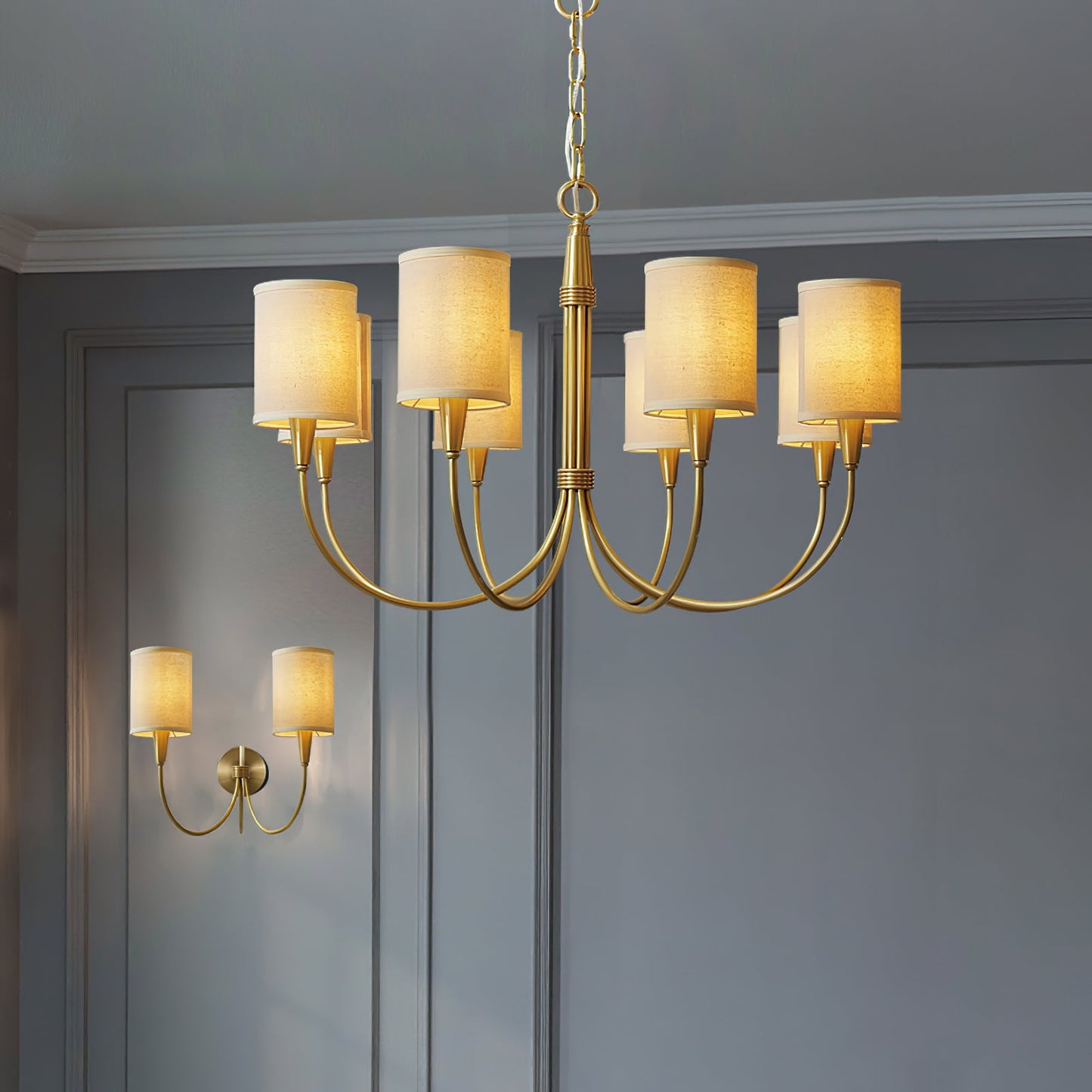 Quincy Chandelier - Elegant Lighting Fixture with Adjustable Height &