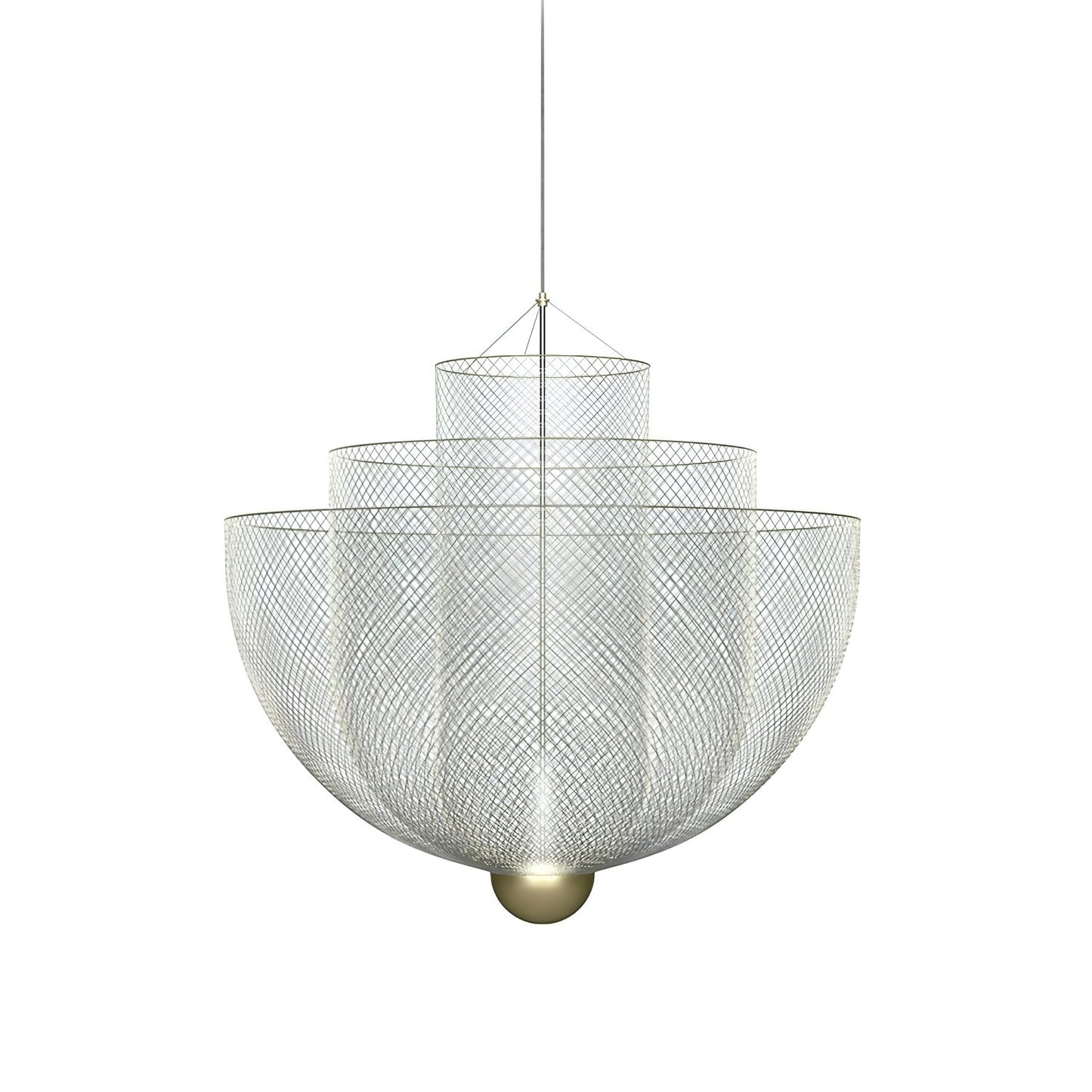 Meshmatics Modern Hanging Lamp with Adjustable Height & LED Bulbs