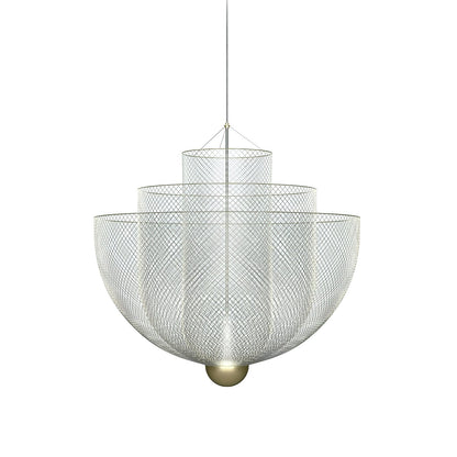 Meshmatics Modern Hanging Lamp with Adjustable Height & LED Bulbs
