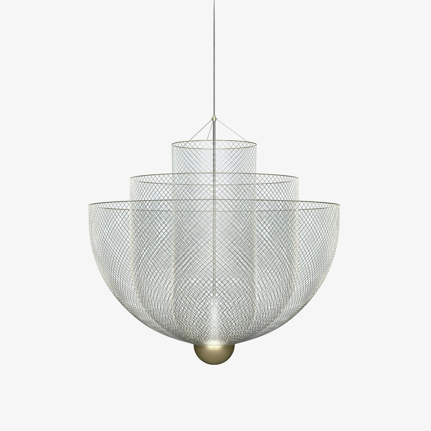 Meshmatics Modern Hanging Lamp with Adjustable Height & LED Bulbs