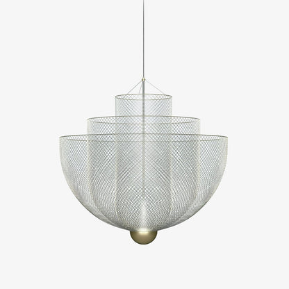 Meshmatics Modern Hanging Lamp with Adjustable Height & LED Bulbs