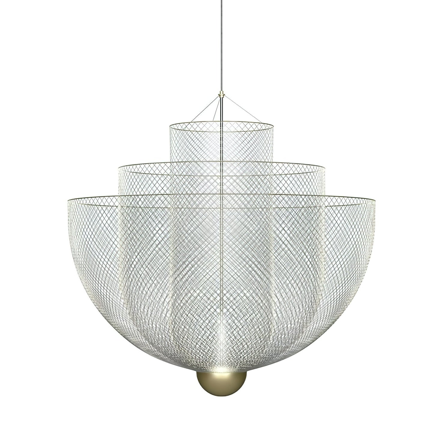 Meshmatics Modern Hanging Lamp with Adjustable Height & LED Bulbs