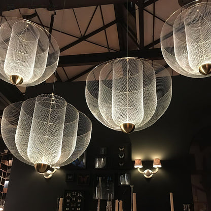 Meshmatics Modern Hanging Lamp with Adjustable Height & LED Bulbs
