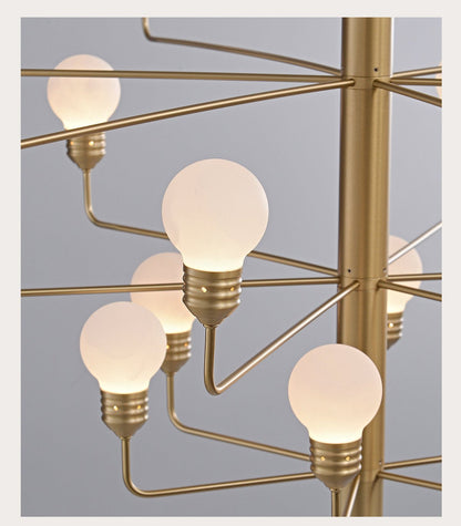 Raggiera Tiered Alabaster Globe Chandelier with Adjustable Height & So