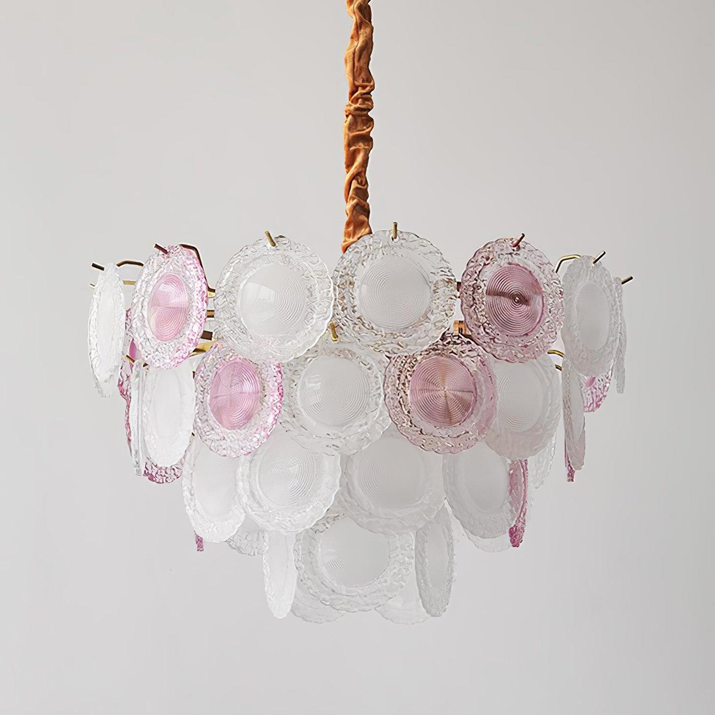 Elegant Rainbow Chandelier with Dimmable LED Lights and Crystal Accent