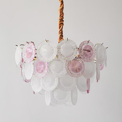 Elegant Rainbow Chandelier with Dimmable LED Lights and Crystal Accent