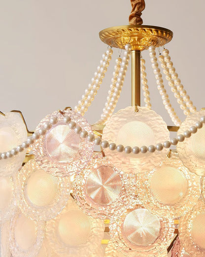 Elegant Rainbow Chandelier with Dimmable LED Lights and Crystal Accent