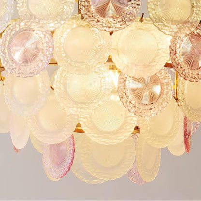 Elegant Rainbow Chandelier with Dimmable LED Lights and Crystal Accent