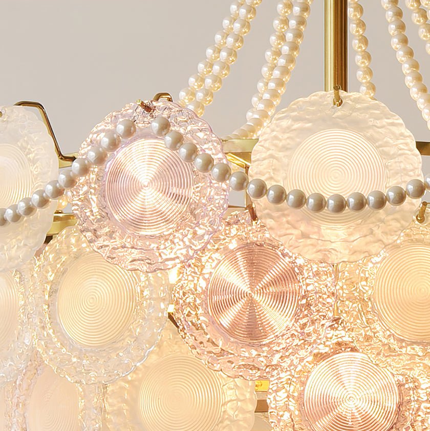 Elegant Rainbow Chandelier with Dimmable LED Lights and Crystal Accent