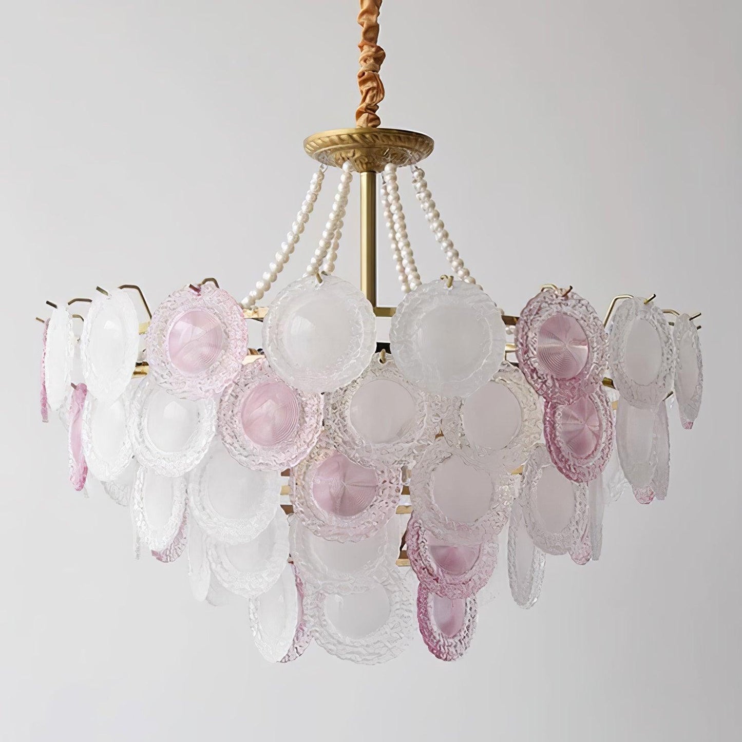 Elegant Rainbow Chandelier with Dimmable LED Lights and Crystal Accent