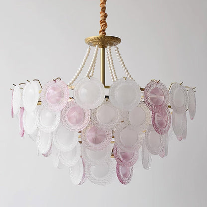 Elegant Rainbow Chandelier with Dimmable LED Lights and Crystal Accent
