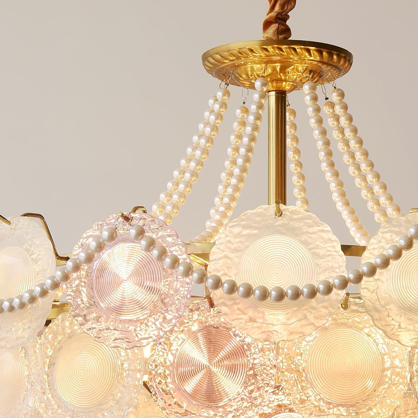 Elegant Rainbow Chandelier with Dimmable LED Lights and Crystal Accent