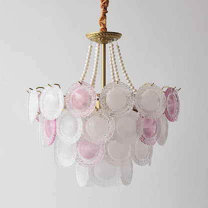 Elegant Rainbow Chandelier with Dimmable LED Lights and Crystal Accent