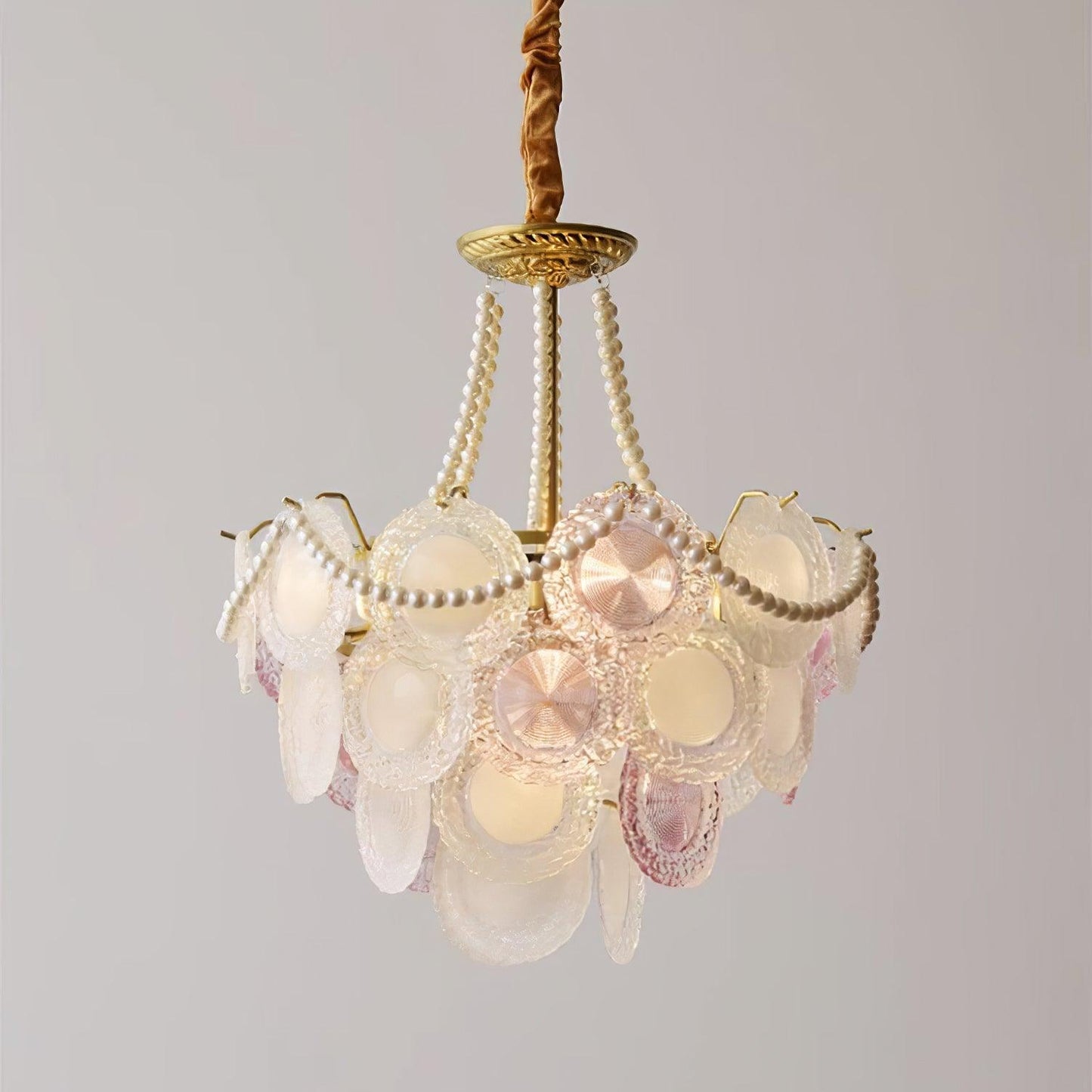 Elegant Rainbow Chandelier with Dimmable LED Lights and Crystal Accent