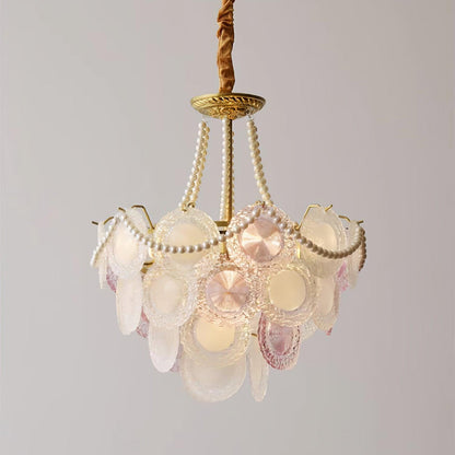 Elegant Rainbow Chandelier with Dimmable LED Lights and Crystal Accent