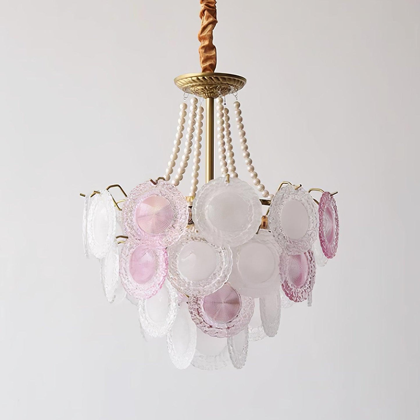 Elegant Rainbow Chandelier with Dimmable LED Lights and Crystal Accent