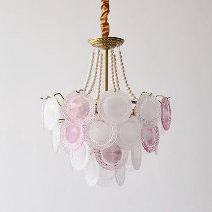 Elegant Rainbow Chandelier with Dimmable LED Lights and Crystal Accent