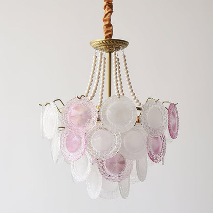 Elegant Rainbow Chandelier with Dimmable LED Lights and Crystal Accent