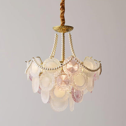 Elegant Rainbow Chandelier with Dimmable LED Lights and Crystal Accent