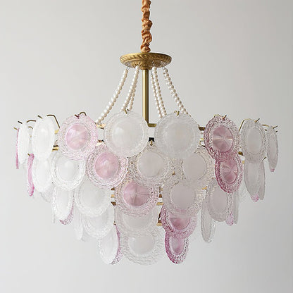 Elegant Rainbow Chandelier with Dimmable LED Lights and Crystal Accent