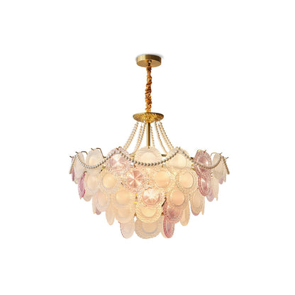 Elegant Rainbow Chandelier with Dimmable LED Lights and Crystal Accent