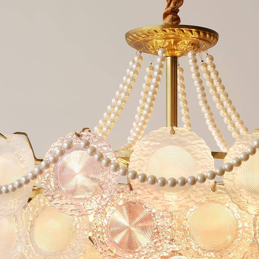 Elegant Rainbow Chandelier with Dimmable LED Lights and Crystal Accent