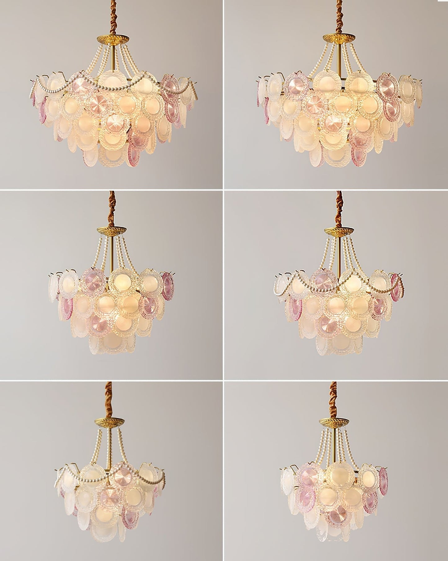 Elegant Rainbow Chandelier with Dimmable LED Lights and Crystal Accent