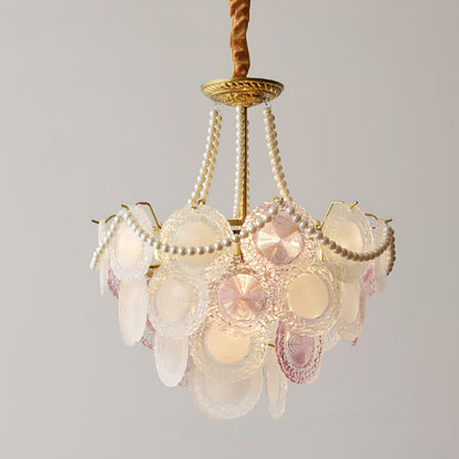 Elegant Rainbow Chandelier with Dimmable LED Lights and Crystal Accent