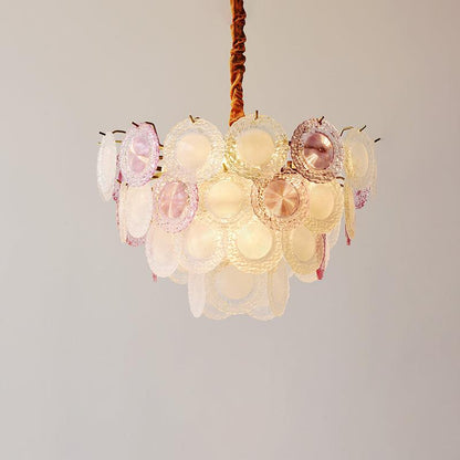 Elegant Rainbow Chandelier with Dimmable LED Lights and Crystal Accent