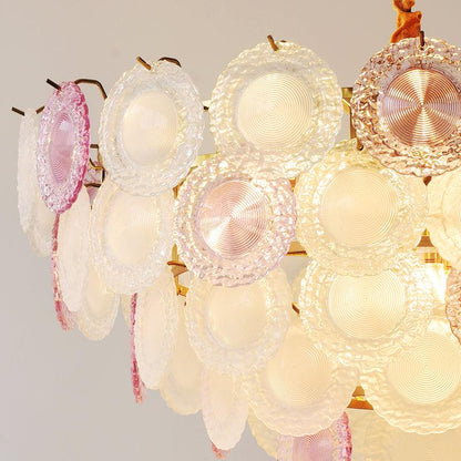 Elegant Rainbow Chandelier with Dimmable LED Lights and Crystal Accent
