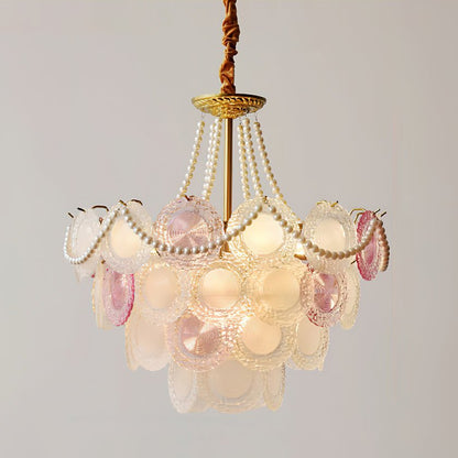 Elegant Rainbow Chandelier with Dimmable LED Lights and Crystal Accent