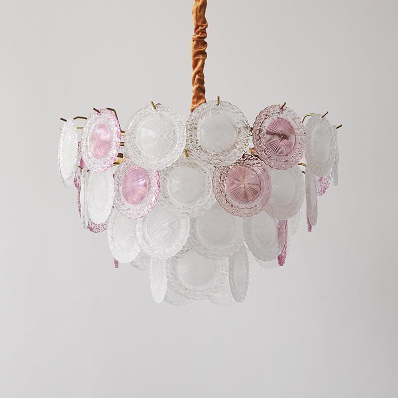 Elegant Rainbow Chandelier with Dimmable LED Lights and Crystal Accent
