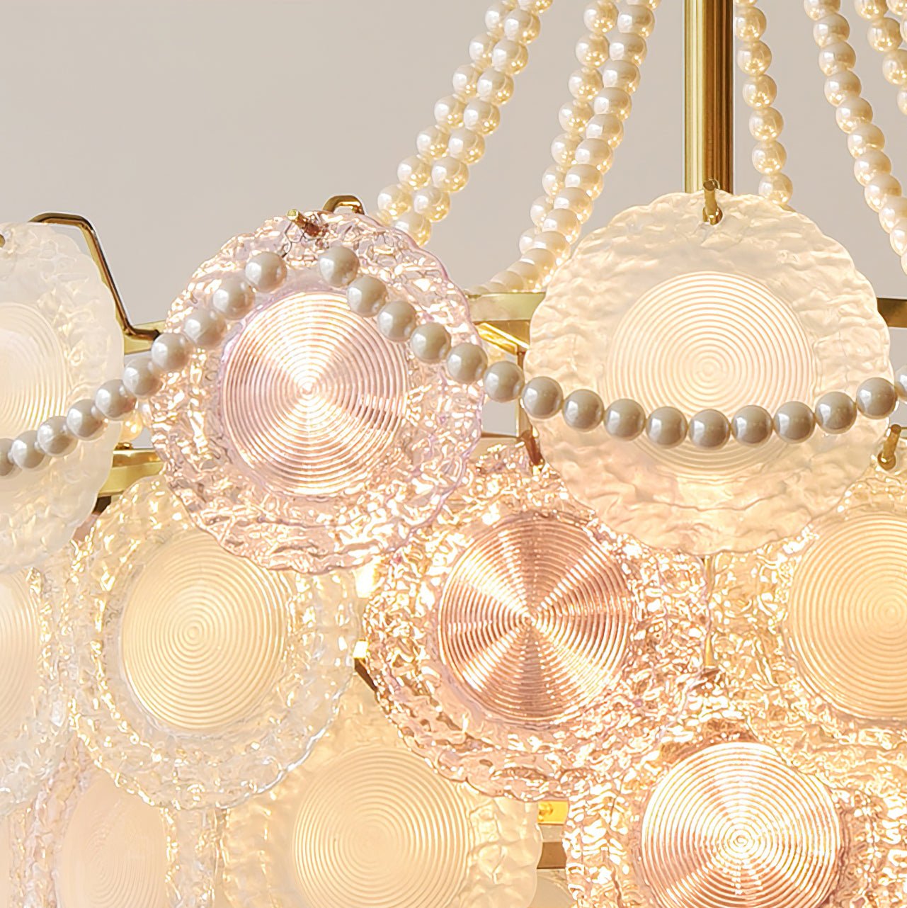 Elegant Rainbow Chandelier with Dimmable LED Lights and Crystal Accent