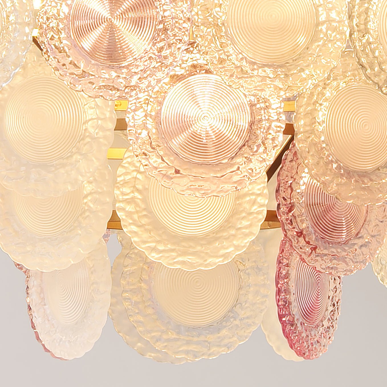 Elegant Rainbow Chandelier with Dimmable LED Lights and Crystal Accent