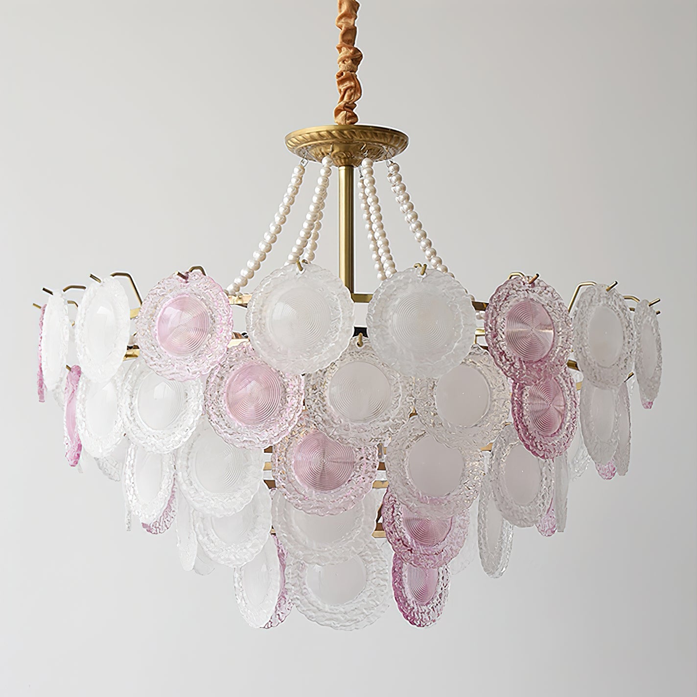 Elegant Rainbow Chandelier with Dimmable LED Lights and Crystal Accent