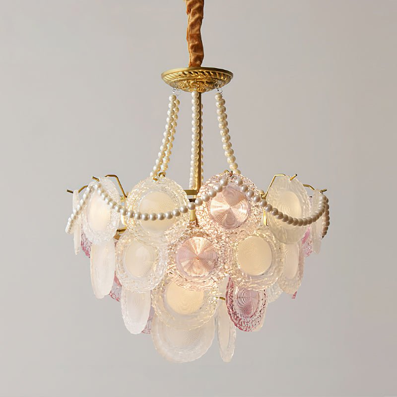 Elegant Rainbow Chandelier with Dimmable LED Lights and Crystal Accent