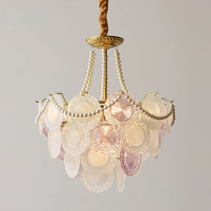 Elegant Rainbow Chandelier with Dimmable LED Lights and Crystal Accent