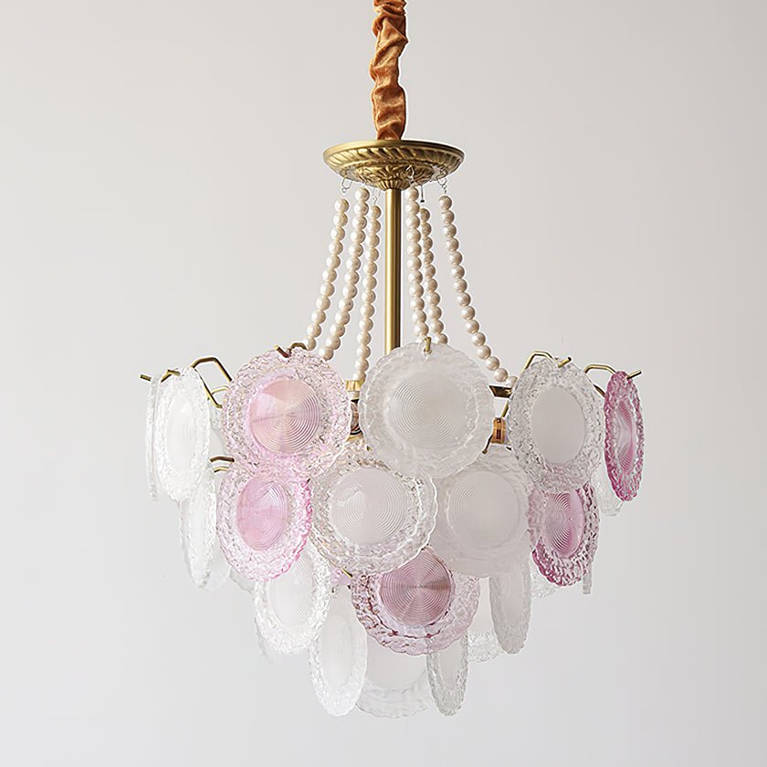 Elegant Rainbow Chandelier with Dimmable LED Lights and Crystal Accent