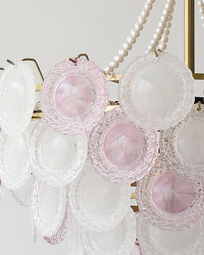Elegant Rainbow Chandelier with Dimmable LED Lights and Crystal Accent