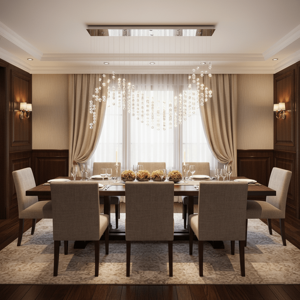 Customizable Raw Crystal Chandelier with Adjustable Height & Dimmable